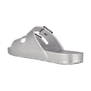 Nine West Silver Splash 3 Slide on Double Strap Buckle 8 M